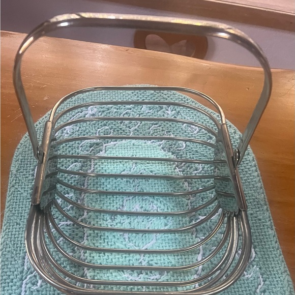 Godinger Silver Plated Wire Bread Basket w/ Swing Handle Vintage - Picture 2 of 10